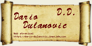 Dario Dulanović vizit kartica